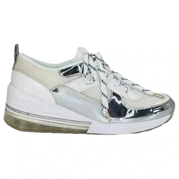 BCBGeneration Womens Sneakers 8.5M Weddi Mirrored Patent Leather - Picture 2 of 16